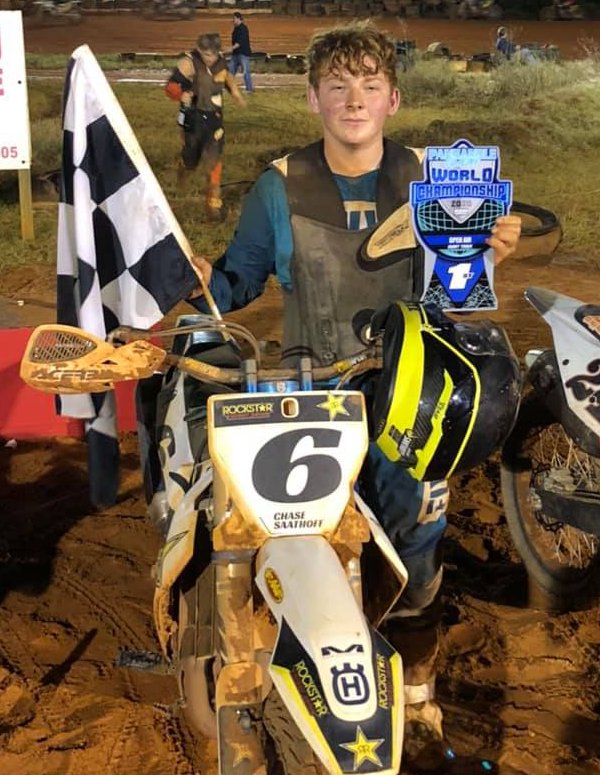 It’s been a banner year for Chase Saathoff, with two national championships and two AMA District 17 titles to his credit. Saathoff added on to his trophy haul this past weekend, scoring eight wins and two championships at the Panhandle Clash World Championships in Pensacola, FL on Dec. 10-12.